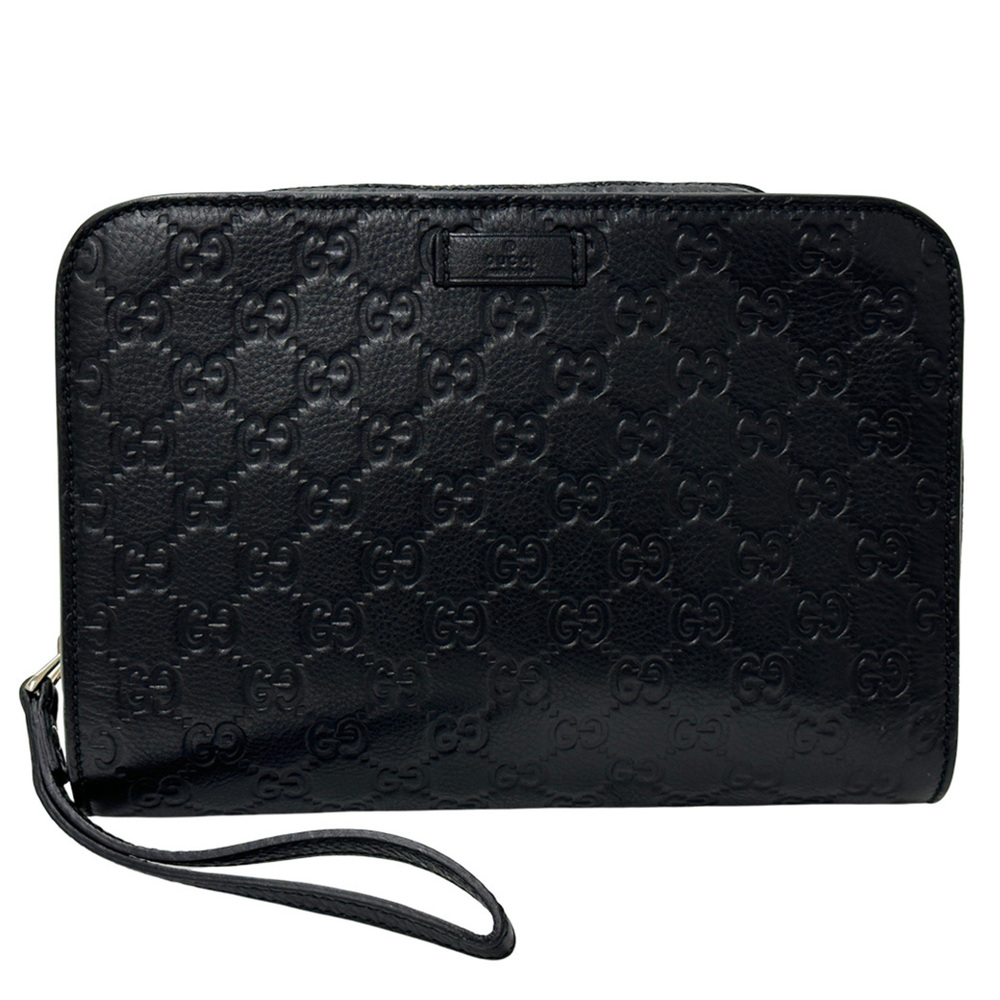 Gucci GUCCI Men's Handbag, Brand Name, Shima Clutch Bag, Second Leather, Blac...